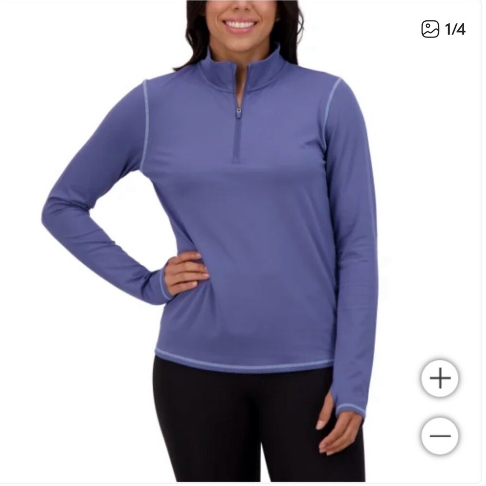 Soybu Blue Quarter-Zip Pullover. Size medium.‎